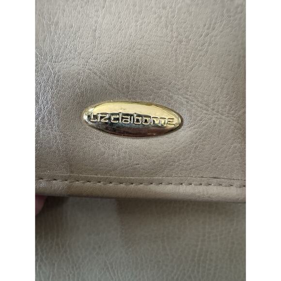 Liz Claiborne Purse Crossbody Shoulder Bag Tan Y2K Beige Vacation Office Travel - Picture 3 of 11